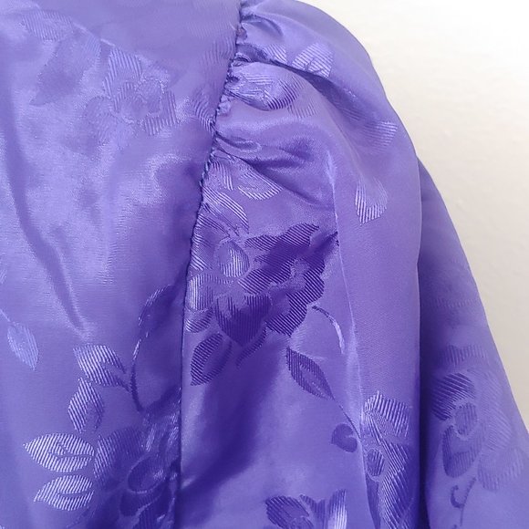 Vintage Royal Purple 1980s Blouse - Picture 5 of 13